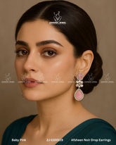Afsheen Noir Drop Earrings | ZAROSH JEWEL